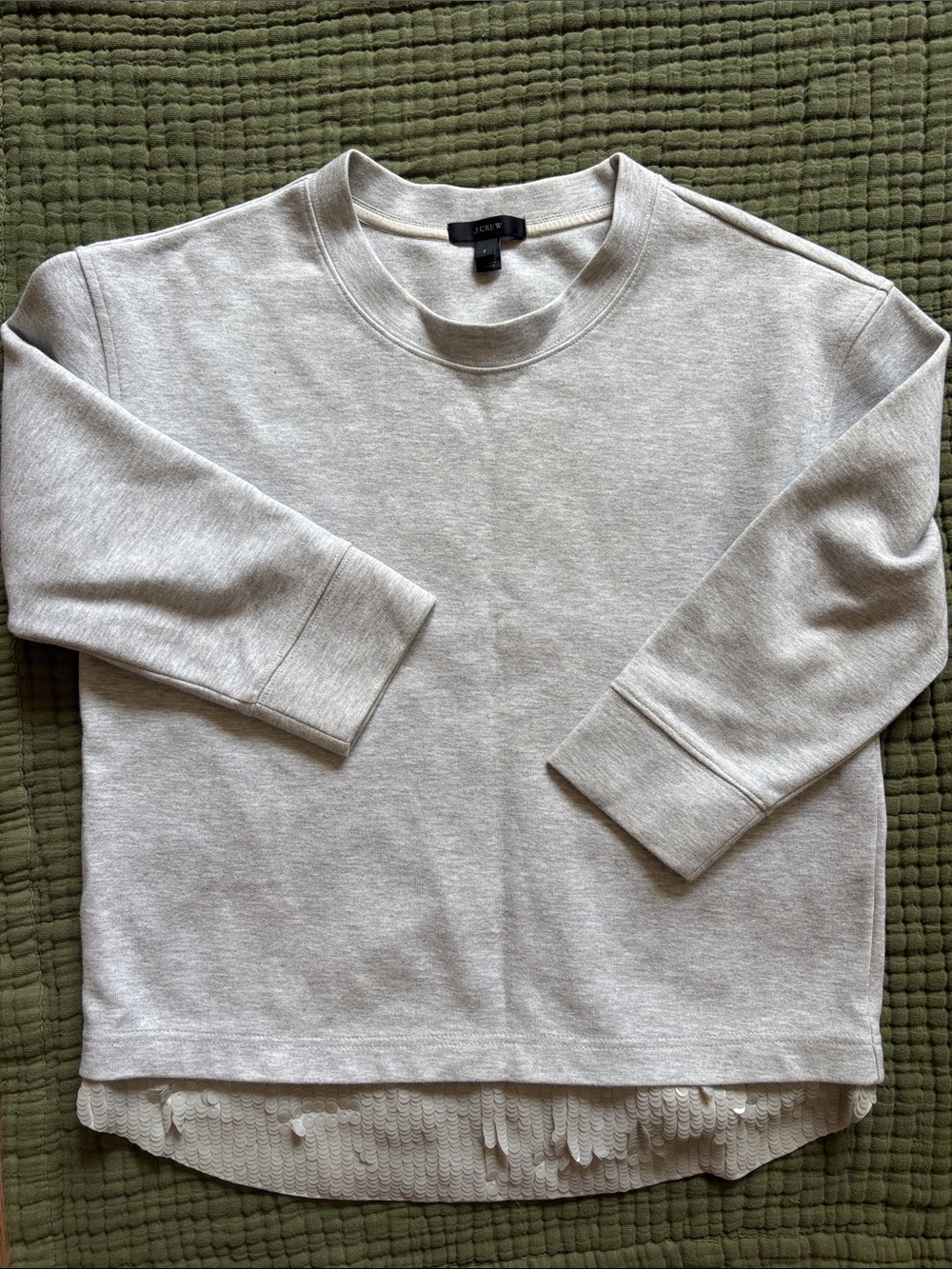 J. Crew Light Heather Gray Crewneck Sweater